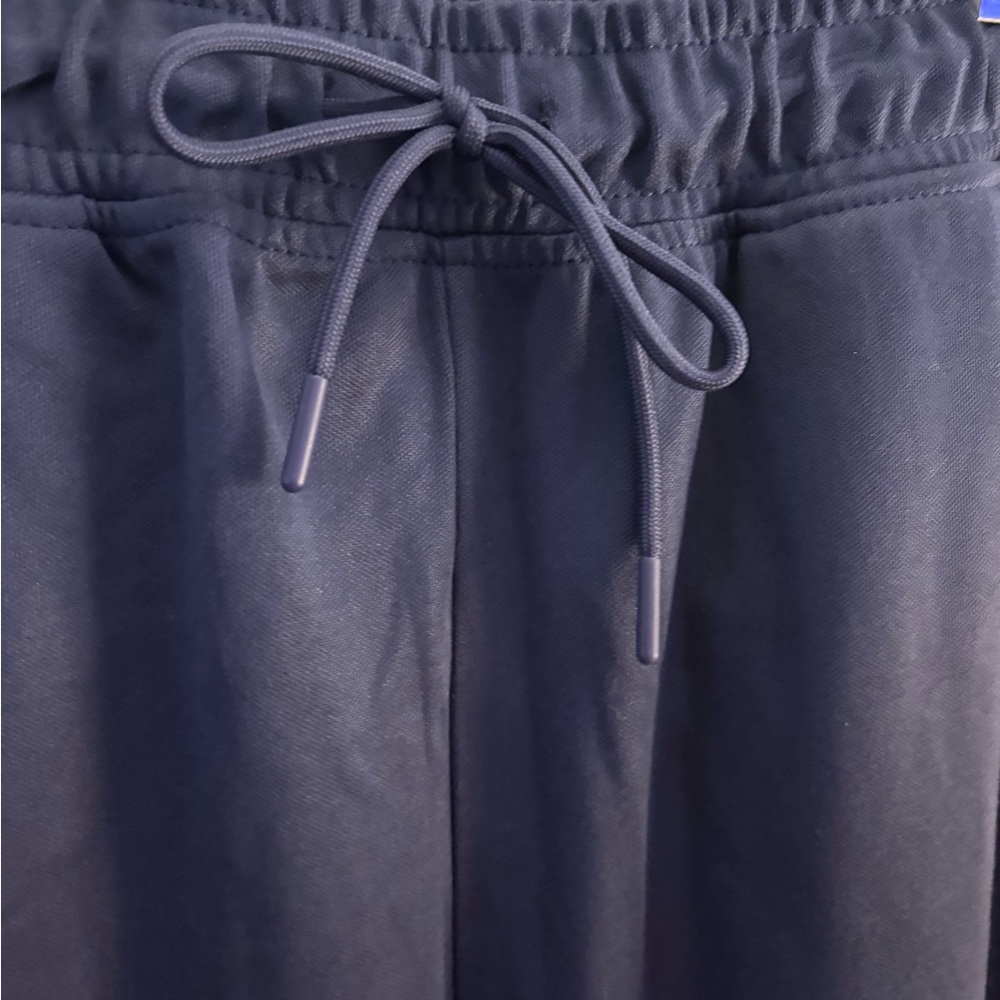 Mens Original Use Navy Wide-Leg Drawstring Track Pants with Side Stripe Sz M - Picture 3 of 6